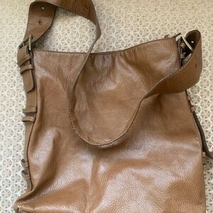 Chinese Laundry Brown Faux Leather crossbody Bag 14 by 15 inches